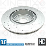 FOR BMW 550i Gran turismo F07 REAR CROSS DRILLED BRAKE DISCS PAIR 370mm COATED