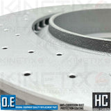 FOR BMW 550i 750d 750i 750Li 760i 760Li REAR DRILLED BRAKE DISCS PAIR 370mm