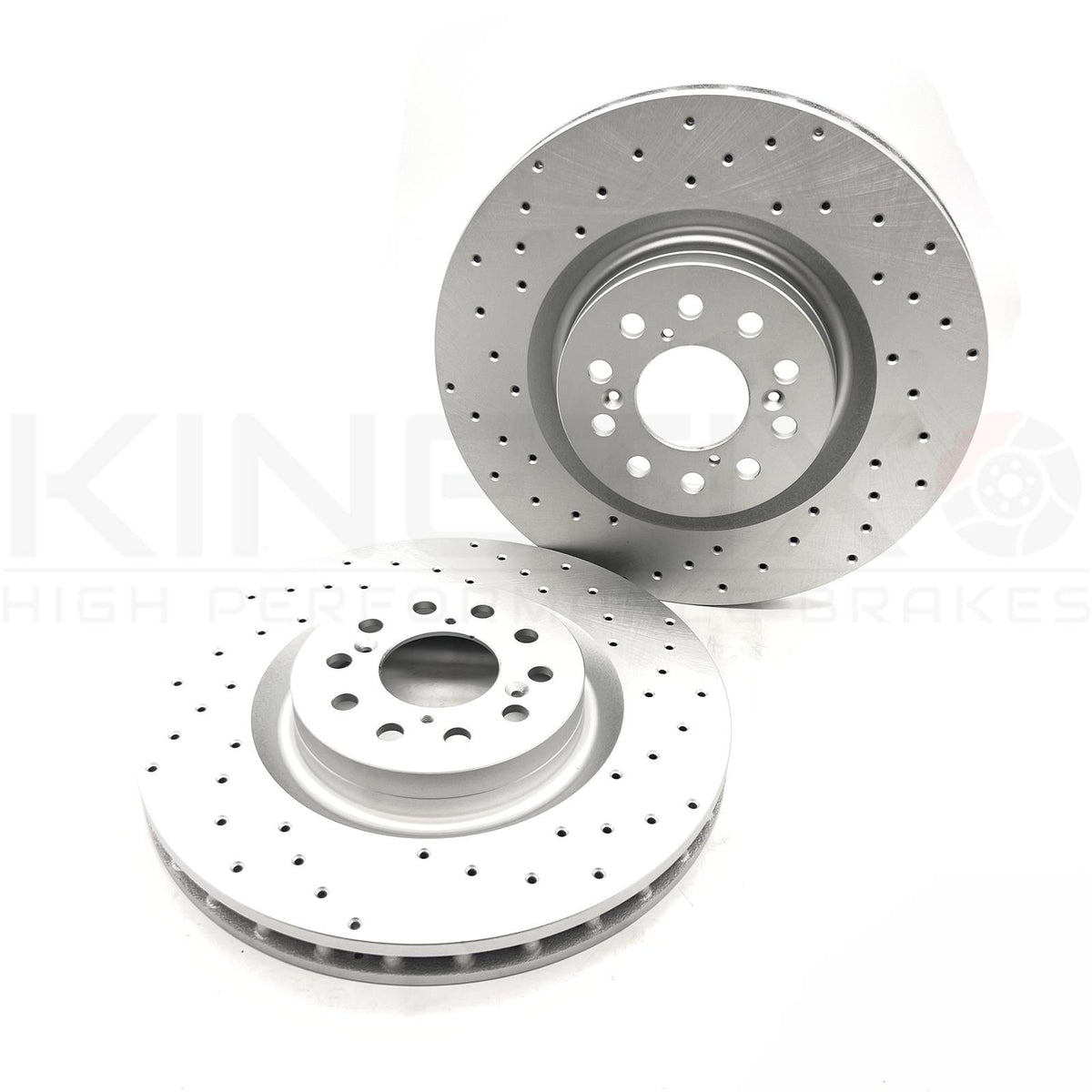 FOR HONDA CIVIC TYPE-R FK FRONT KINETIX COATED DRILLED BRAKE DISCS BREMBO PADS