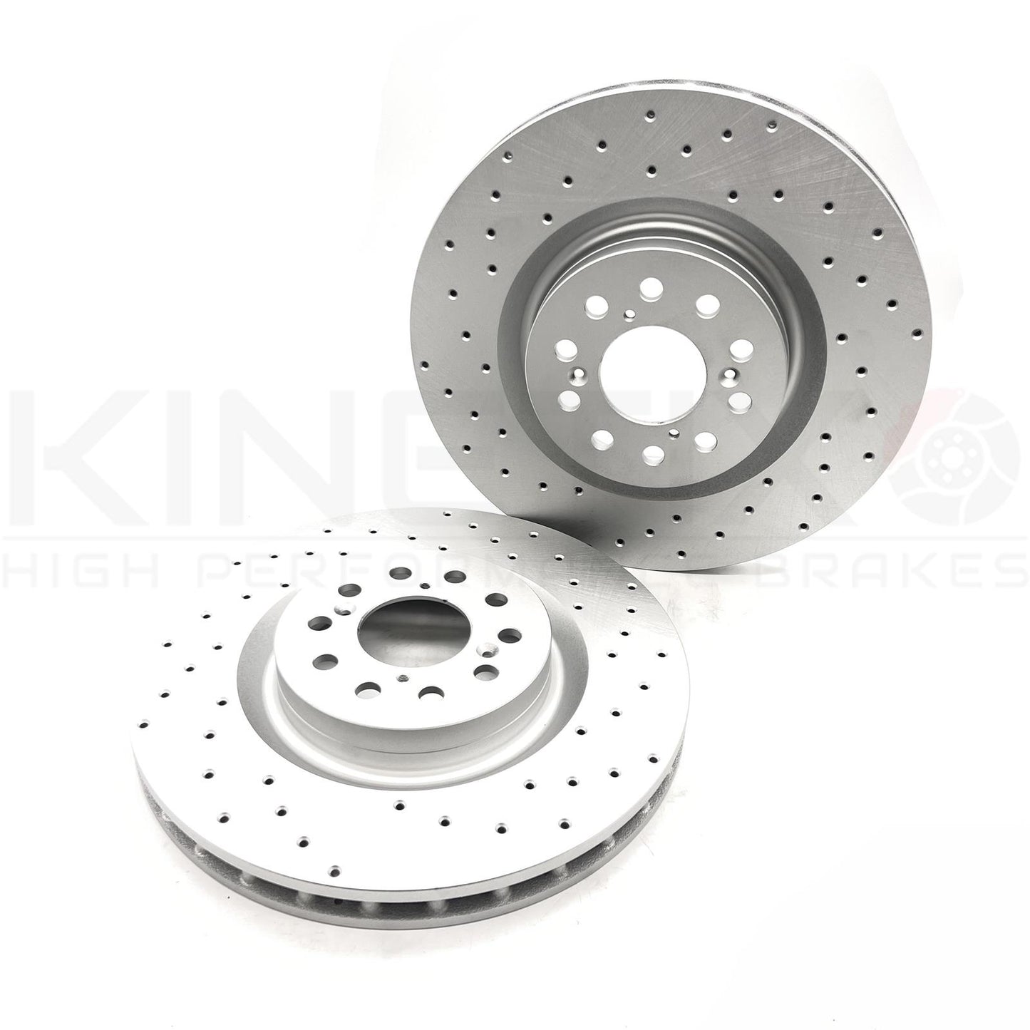 FOR HONDA CIVIC TYPE R FK2 FK8 FL5 DRILLED FRONT BRAKE DISCS CERAMIC RACING PADS 350mm