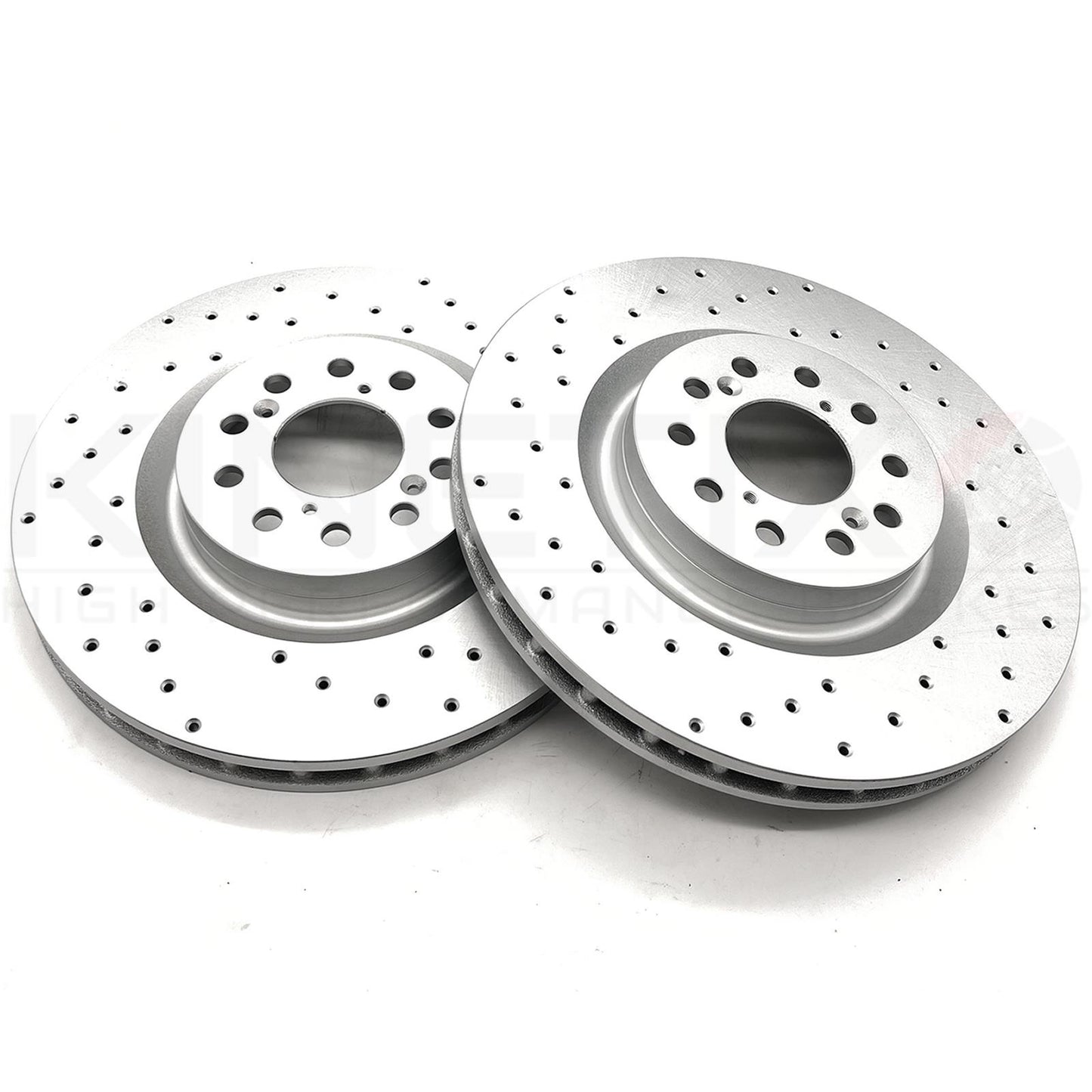 FOR HONDA CIVIC TYPE R FK2 FK8 FL5 DRILLED FRONT BRAKE DISCS CERAMIC RACING PADS 350mm
