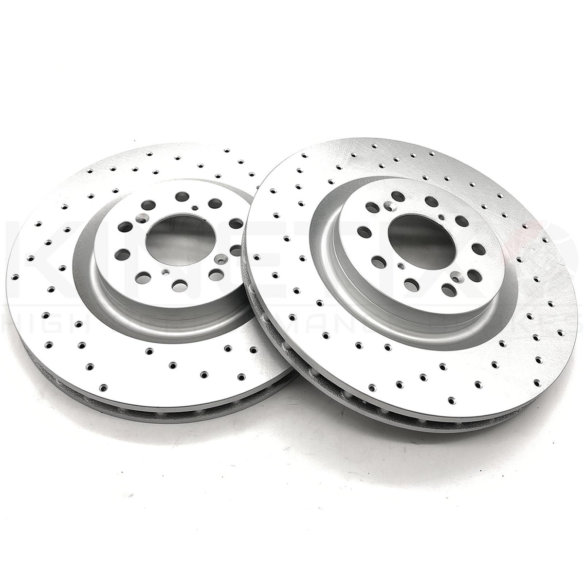 FOR HONDA CIVIC TYPE R FK2 FK8 FL5 DRILLED FRONT BRAKE DISCS CERAMIC RACING PADS 350mm