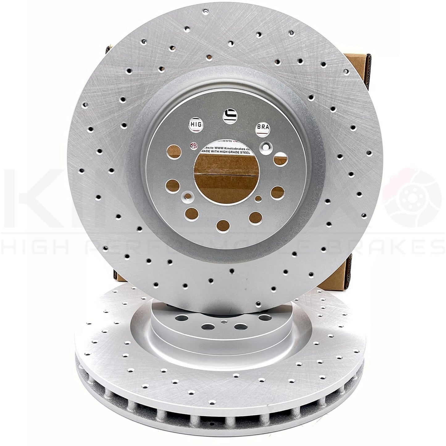 FOR HONDA CIVIC TYPE R FK2 FK8 FL5 DRILLED FRONT BRAKE DISCS CERAMIC RACING PADS 350mm