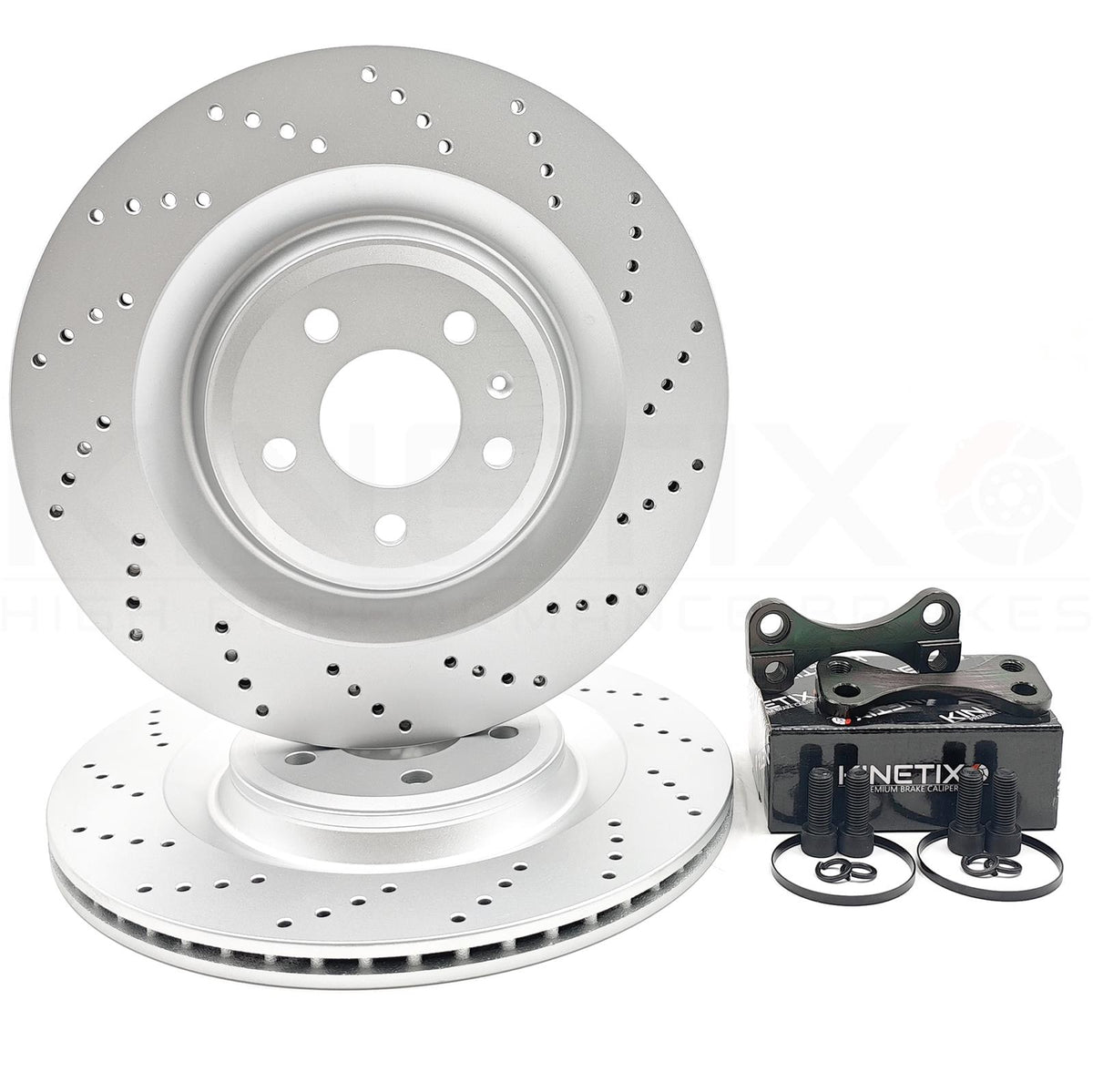 FOR VW GOLF R MK7 GTi REAR S6 S7 BIG DISCS BRAKE CONVERSION BRACKETS PADS 356mm
