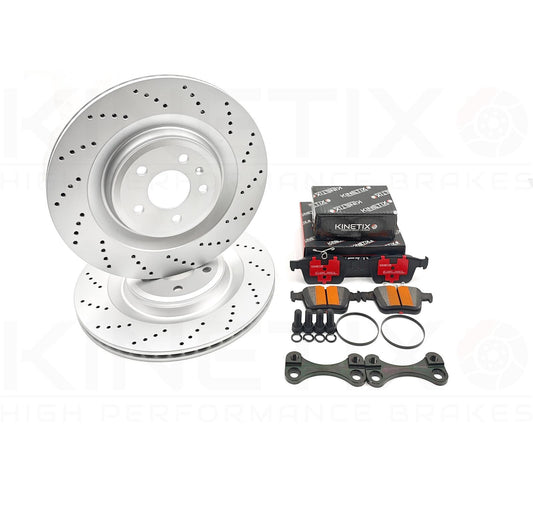 S6 S7 S8 REAR 356mm X 22mm BRAKE DISC PADS UPGRADE KIT FOR SEAT LEON CUPRA 13-20