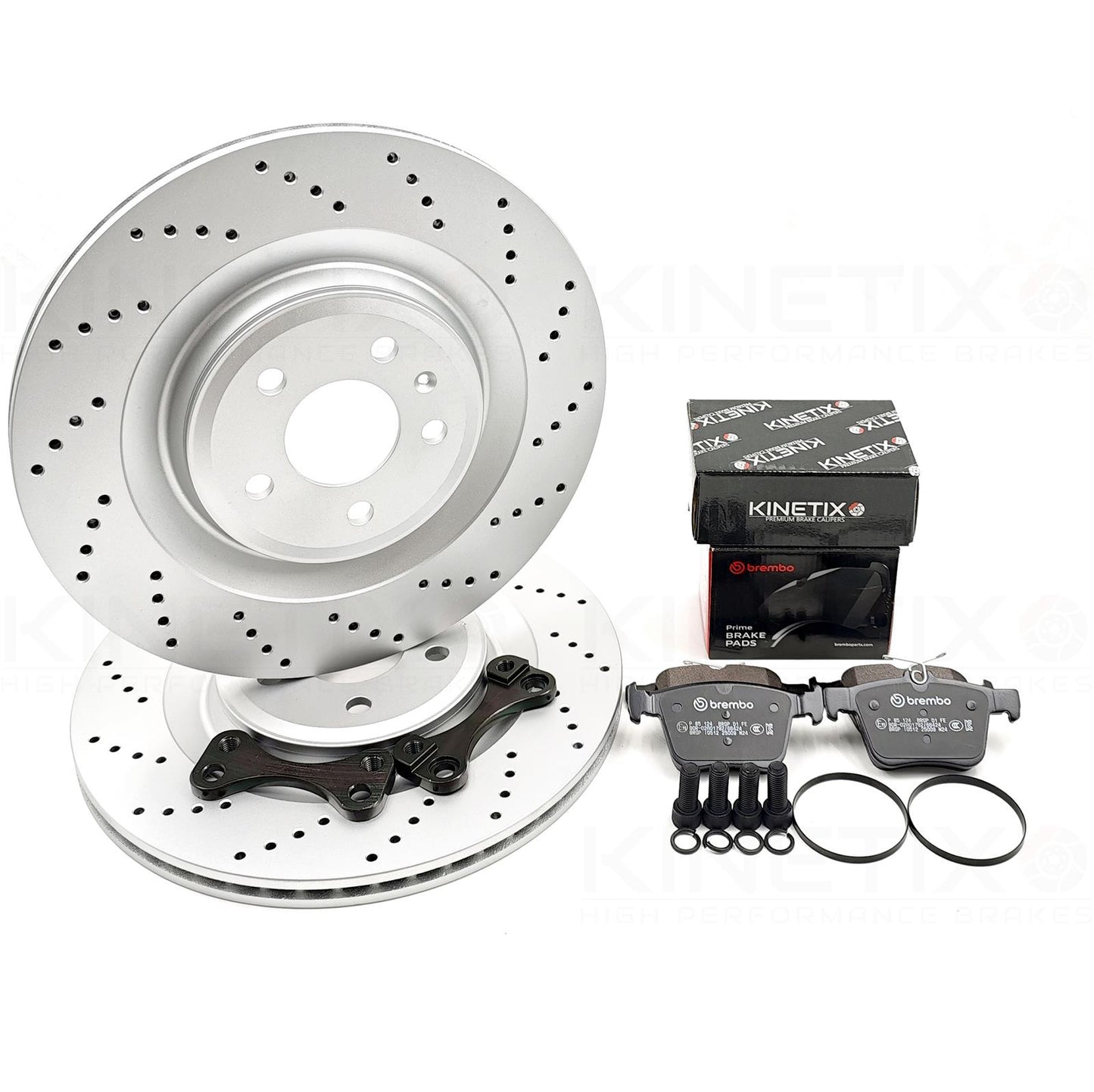FOR AUDI S3 8V 2012-2020 REAR 356mm S7 BIG DISCS BRAKE CONVERSION BRACKETS PADS