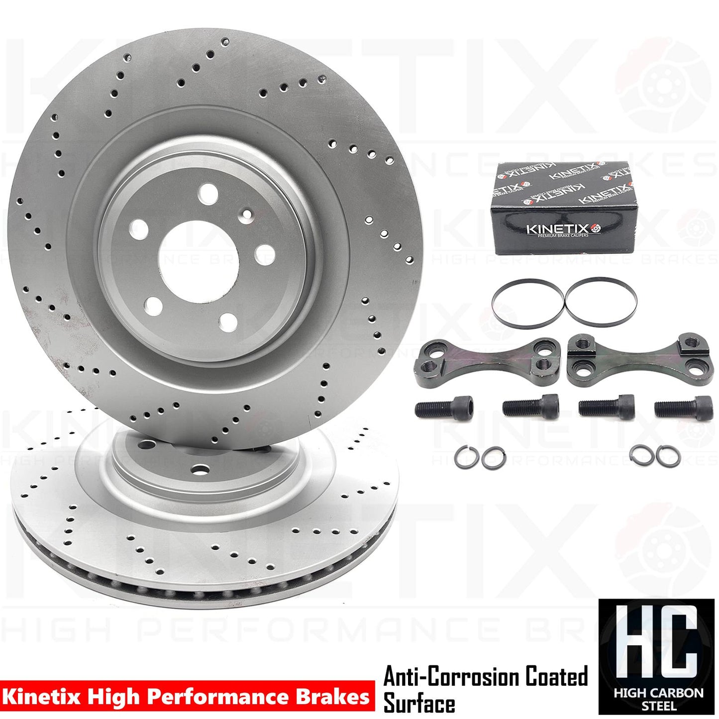 356MM REAR S7 S6 BIG BRAKE DISCS UPGARADE FOR AUDI S3 8V VW GOLF R GTI MK7 / 7.5