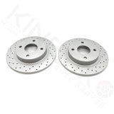 FOR FORD FIESTA 1.5 ST EcoBoost 2018- REAR CROSS DRILLED BRAKE DISCS PADS 253mm