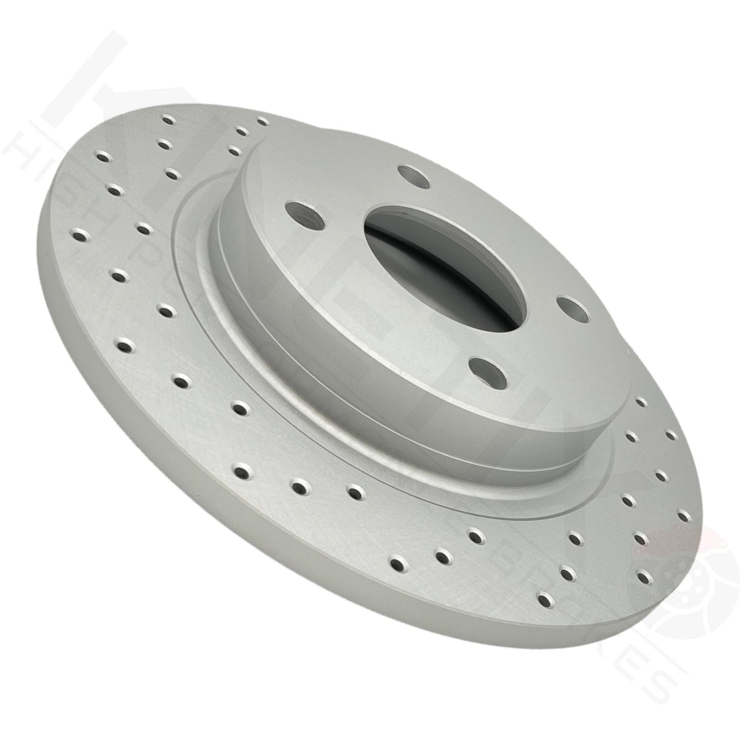 FOR FORD FIESTA 1.5 TDCi CROSS DRILLED REAR BRAKE DISCS PAIR 253mm *SOLID DISCS*