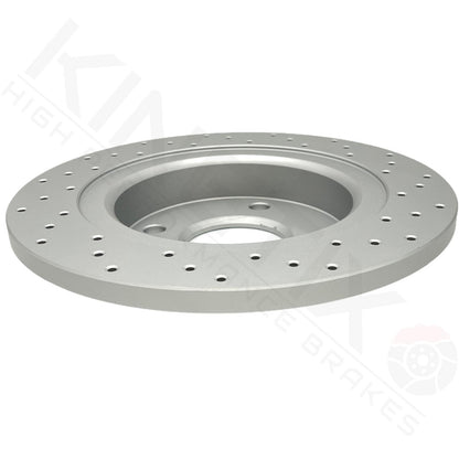 FOR FORD FIESTA 1.0 EcoBosst CROSS DRILLED REAR BRAKE DISCS PAIR 253mm *SOLID*