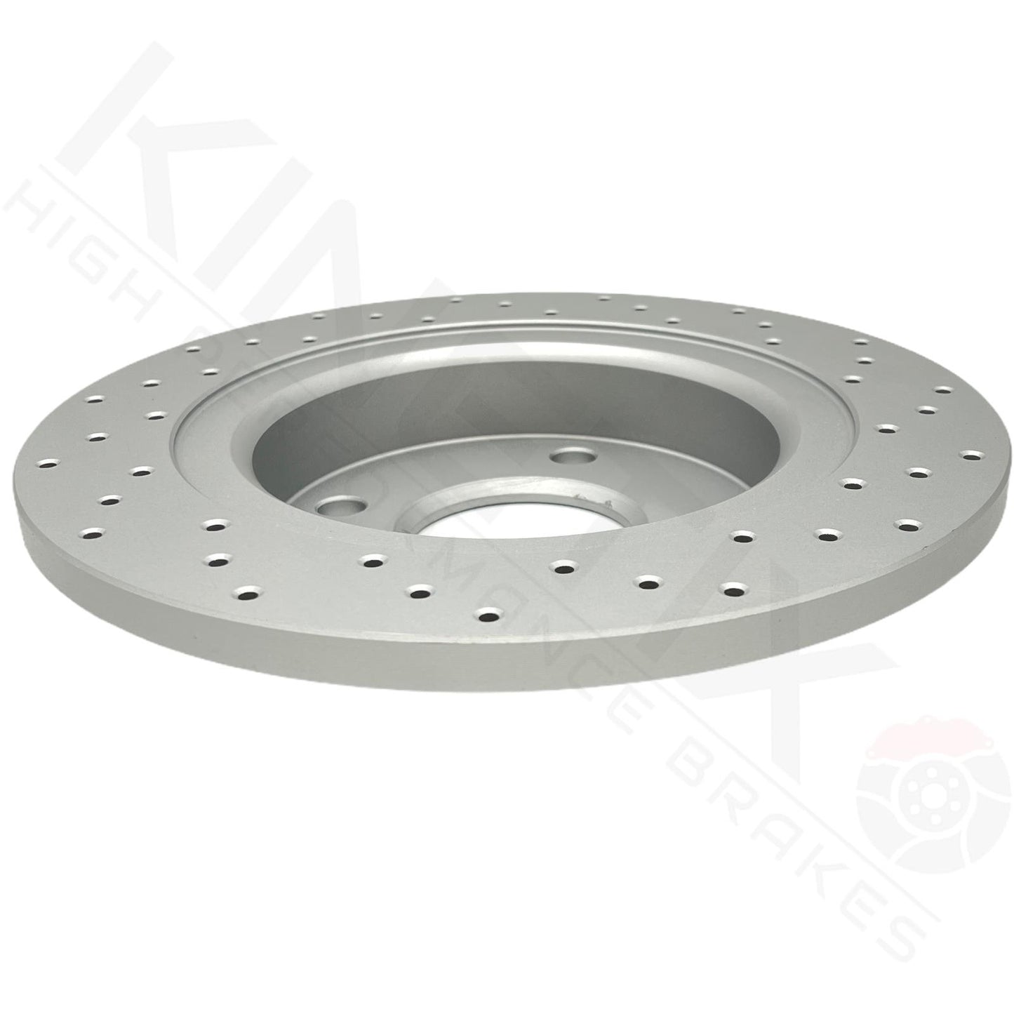 FOR FORD FIESTA MK8 2017- REAR CROSS DRILLED BRAKE DISCS PAIR 253mm *solid type*