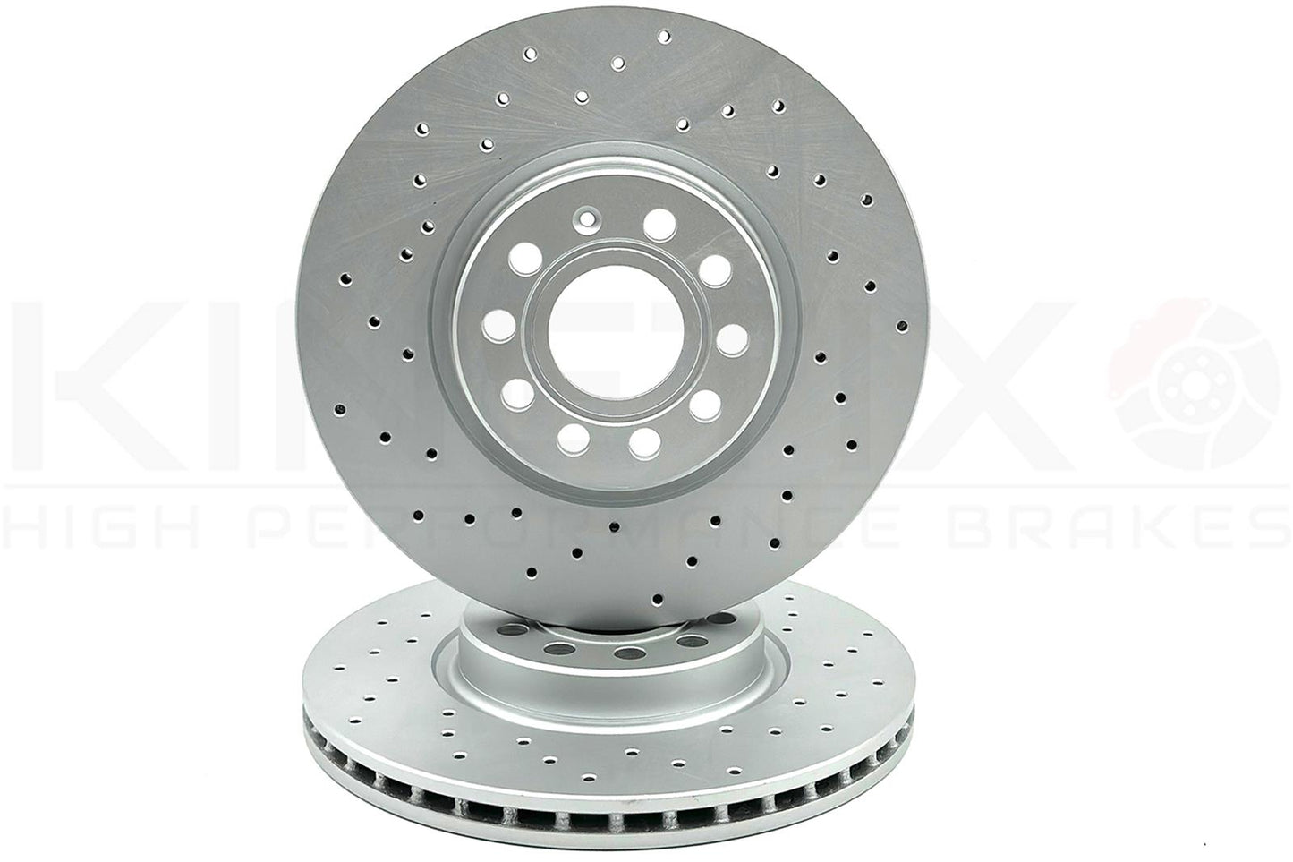 FOR AUDI SEAT SKODA VW FRONT CROSS DRILLED PERFORMANCE BRAKE DISCS PAIR 312mm
