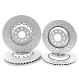 FITS AUDI S3 8Y 2020- DRILLED FRONT REAR BRAKE DISCS PADS 357mm 310mm 5WA615301A