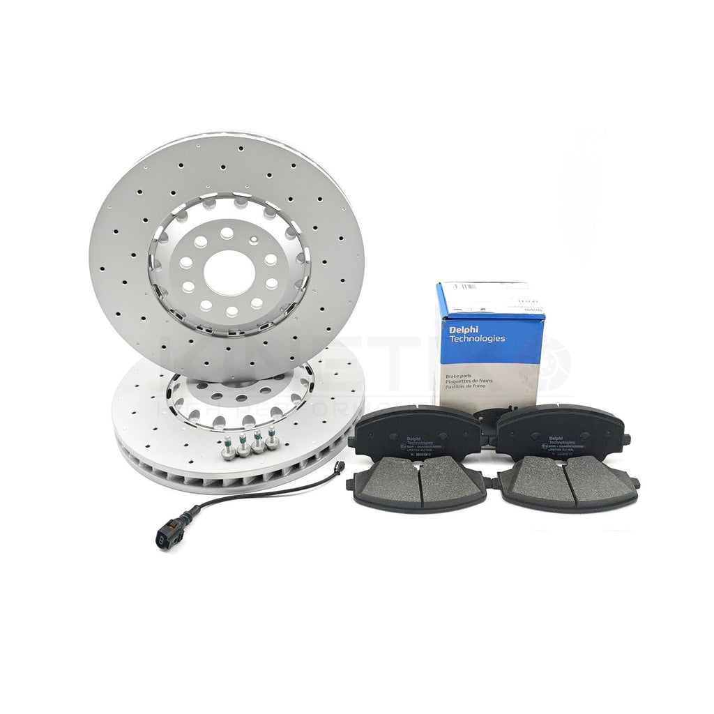 FOR VW ARTEON R GOLF R TIGUAN R 2.0 R FRONT BRAKE DISCS DELPHI PADS 357mm COATED