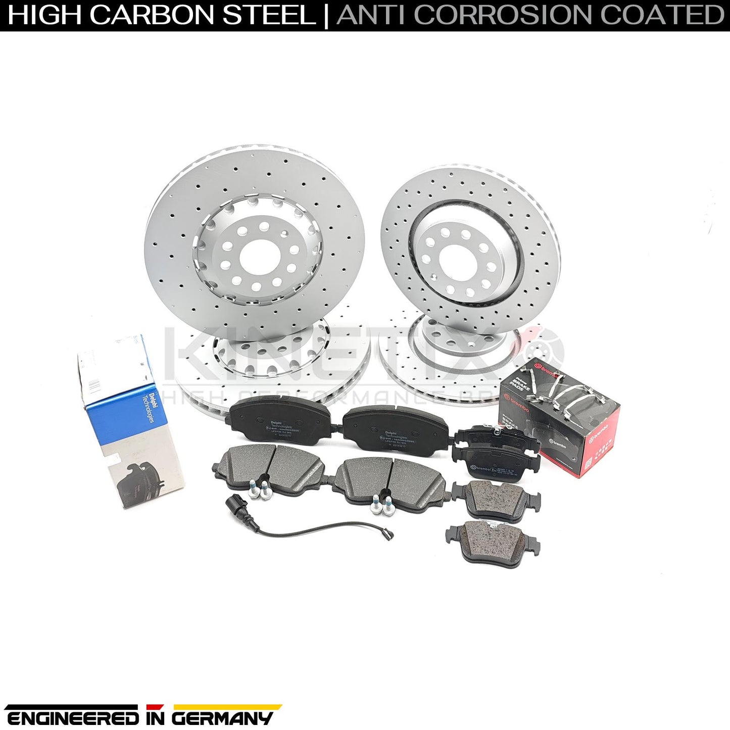 FOR VW GOLF GTI CLUBSPORT MK8/8.5 FRONT REAR BRAKE DISCS PADS 357mm 310mm