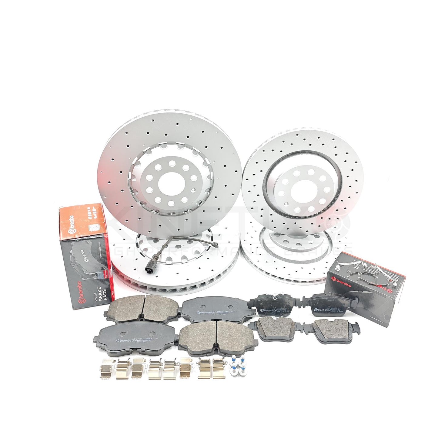 FITS VW ARTEON R DRILLED FRONT REAR BRAKE DISCS PADS 357mm 310mm 5WA615301A/J