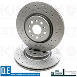 FOR MASERATI GHIBLI QUATTROPORTE DRILLED FRONT BRAKE DISCS MINTEX PADS 345m 4POT