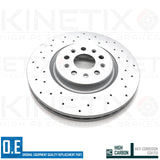 FOR MASERATI GHIBLI 3.0 S 3.0 D M157 DRILLED FRONT BRAKE DISCS MINTEX PADS 345mm