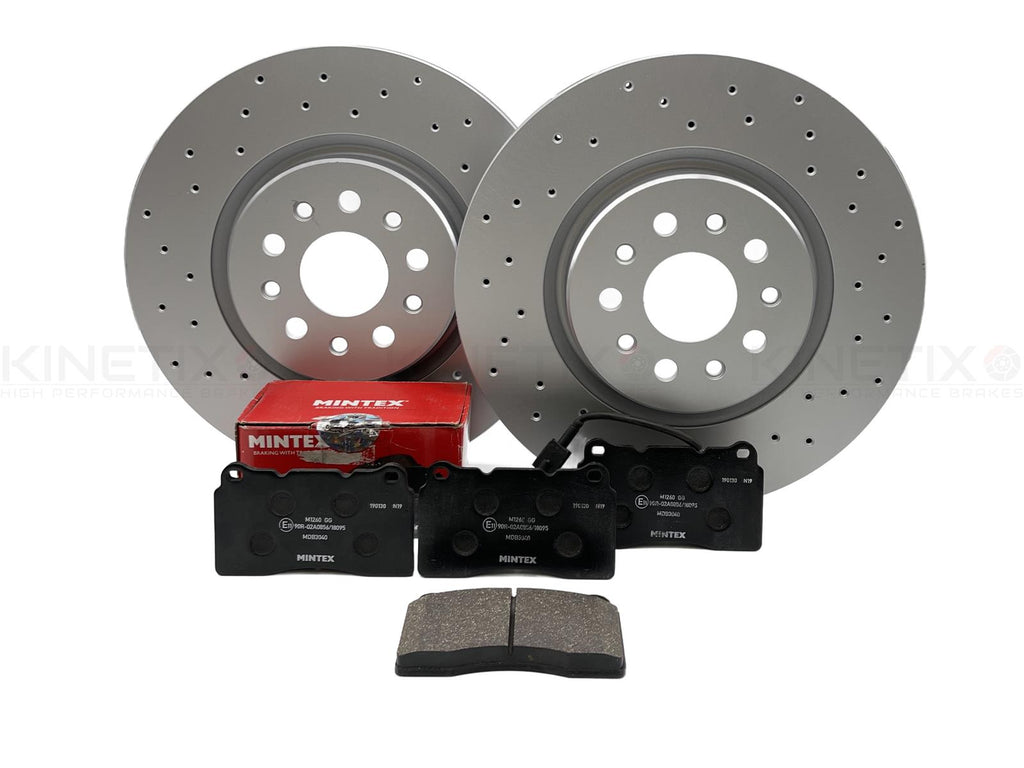FOR MASERATI QUATTROPORTE 3.0 S 3.0 D FRONT BRAKE DISCS MINTEX PADS 345mm 4 POTS