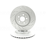 FOR MASERATI LEVANTE 3.0 D 3.0 FRONT DRILLED BRAKE DISCS BREMBO PADS 345mm