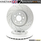 FOR MASERATI LEVANTE 3.0 D 3.0 FRONT REAR DRILLED BRAKE DISCS BREMBO PADS