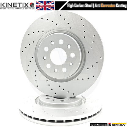 FOR MASERATI LEVANTE 3.0 D 3.0 FRONT REAR DRILLED BRAKE DISCS BREMBO PADS