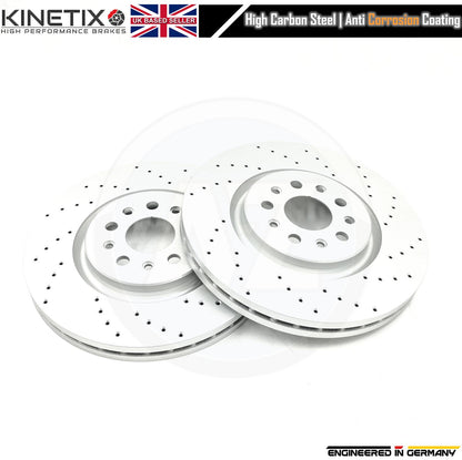 FOR MASERATI LEVANTE 3.0 D 3.0 FRONT REAR DRILLED BRAKE DISCS BREMBO PADS