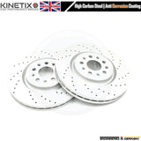 FOR MASERATI LEVANTE 3.0 D CROSS DRILLED PERFORMANCE FRONT BRAKE DISCS 345mm
