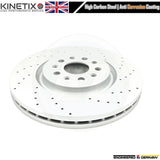FOR MASERATI LEVANTE 3.0 D 3.0 FRONT DRILLED BRAKE DISCS BREMBO PADS 345mm