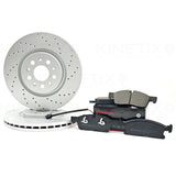 FOR MASERATI LEVANTE 3.0 D 3.0 FRONT DRILLED BRAKE DISCS BREMBO PADS 345mm