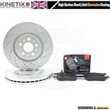 FOR MASERATI LEVANTE 3.0 D DRILLED PERFORMANCE FRONT BRAKE DISCS PADS 345mm