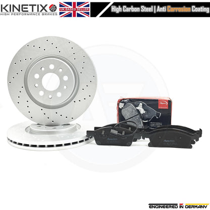 FOR MASERATI LEVANTE 3.0 D DRILLED PERFORMANCE FRONT BRAKE DISCS PADS 345mm