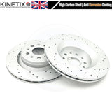 FOR MASERATI LEVANTE 3.0 S 3.0 D REAR DRILLED BRAKE DISCS APEC PADS 330mm
