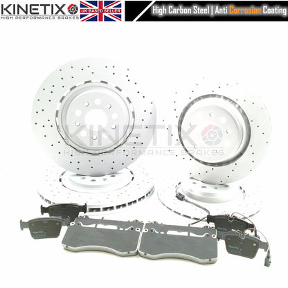 FOR MASERATI GHIBLI QUATTROPORTE LEVANTE 3.8 V8 GTS FRONT REAR BRAKE DISCS PADS