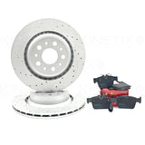 FOR MASERATI LEVANTE 3.0 S 3.0 D REAR DRILLED BRAKE DISCS APEC PADS 330mm