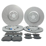 FOR BMW 740Le M SPORT G11 G12 DIMPLED FRONT REAR BRAKE DISCS PADS 395mm 370mm