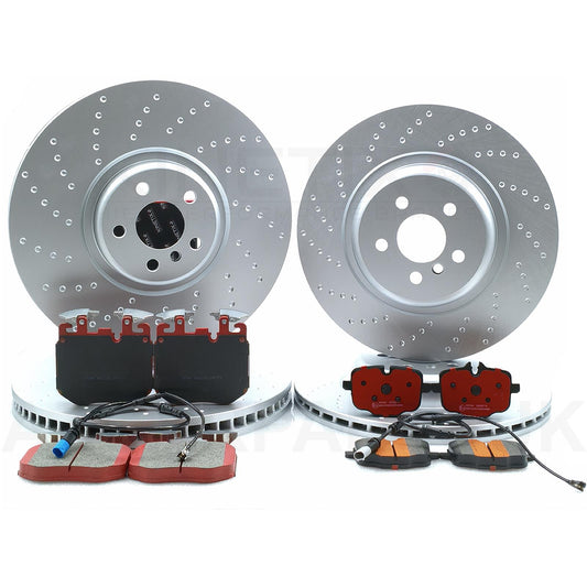 FOR BMW X5 G05 45e 50e FRONT REAR BRAKE DISCS PADS WEAR SENSORS 395mm 370mm