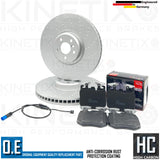 FITS BMW X6 40i G06 M SPORT FRONT BRAKE DISCS APEC BLACK PADS SENSOR 395mm