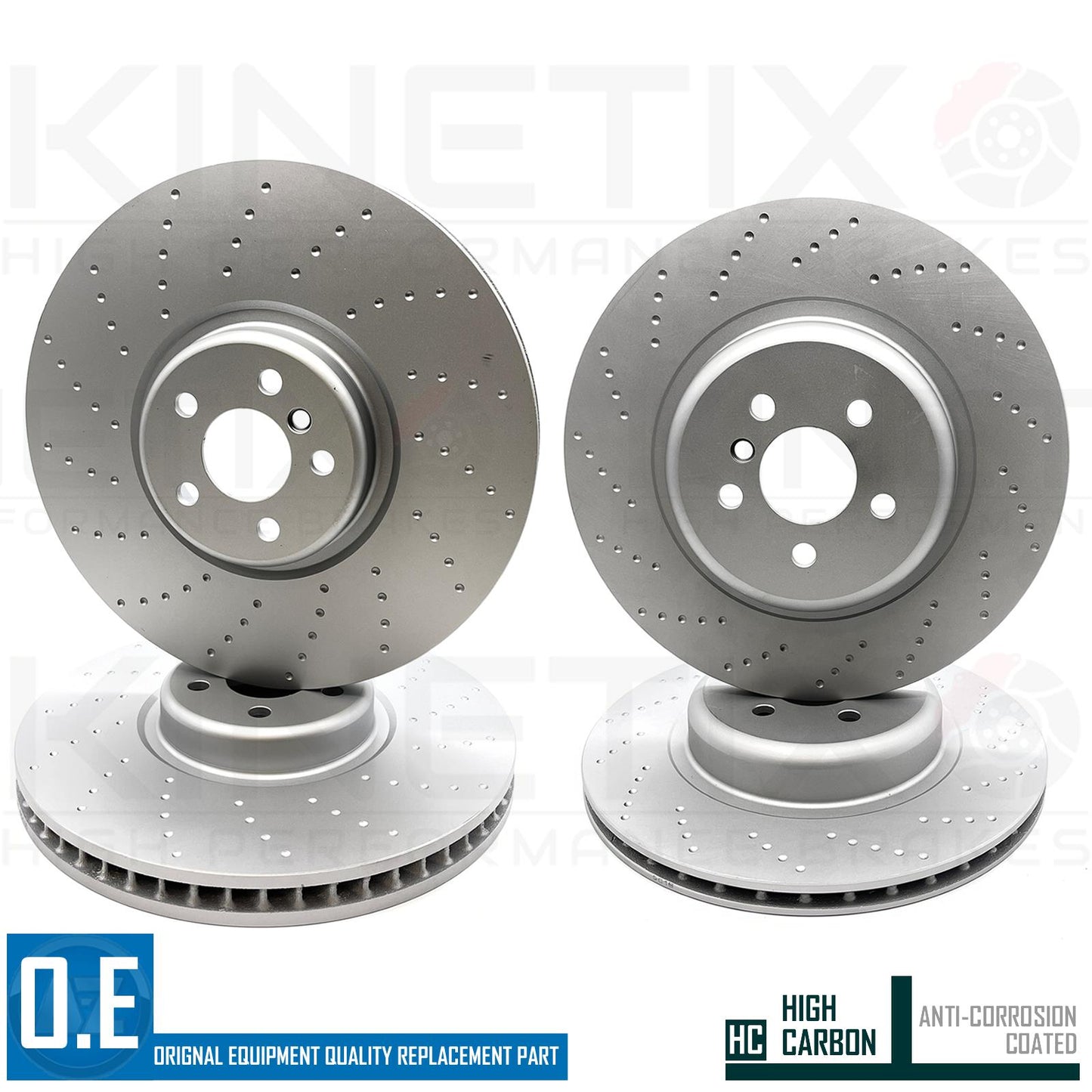 FOR BMW 740d 740Ld G11 G12 DIMPLED FRONT REAR BRAKE DISCS PADS WIRES 395mm 370mm