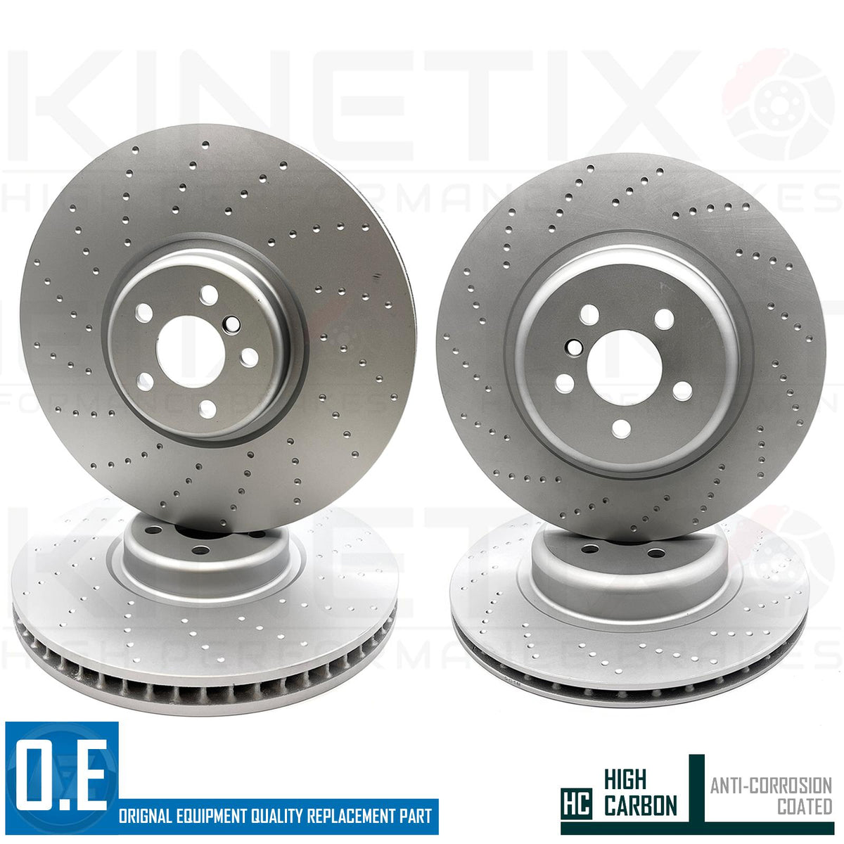 FOR BMW 740e Le G11 G12 M SPORT FRONT REAR DIMPLED BRAKE DISCS 395mm 370mm FR RR
