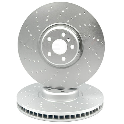 FOR BMW 740d 740Ld G11 G12 M SPORT FRONT CROSS DIMPLED BRAKE DISCS PAIR 395mm