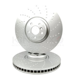 FOR BMW X5 X6 G05 G06 30d M SPORT DIMPLED FRONT BRAKE DISCS PAIR 395mm X 36mm