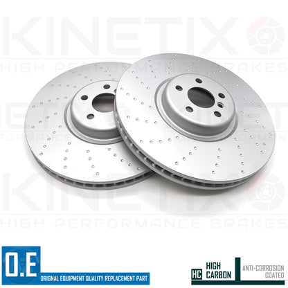 FOR BMW X5 X6 X7 M 60i FRONT REAR BRAKE DISCS PADS WEAR SENSORS 395mm 370mm