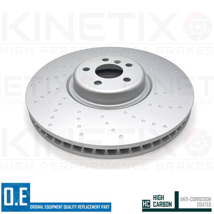 FOR BMW 840d G14 G15 G16 M SPORT FRONT DIMPLE BRAKE DISCS APEC PADS SENSOR 395mm