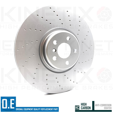 FOR BMW 740d M SPORT G11 G12 DIMPLED FRONT REAR BRAKE DISCS PADS 395mm 370mm