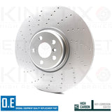 FOR BMW X5 M50i G05 FRONT REAR CROSS DIMPLED BRAKE DISCS 395mm 370mm FR RR