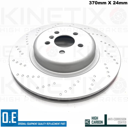 FOR BMW 740d 740Ld G11 G12 DIMPLED FRONT REAR BRAKE DISCS PADS WIRES 395mm 370mm