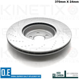 FOR BMW 750i Li G11 G12 M SPORT CROSS DIMPLED REAR BRAKE DISCS PAIR 370mm