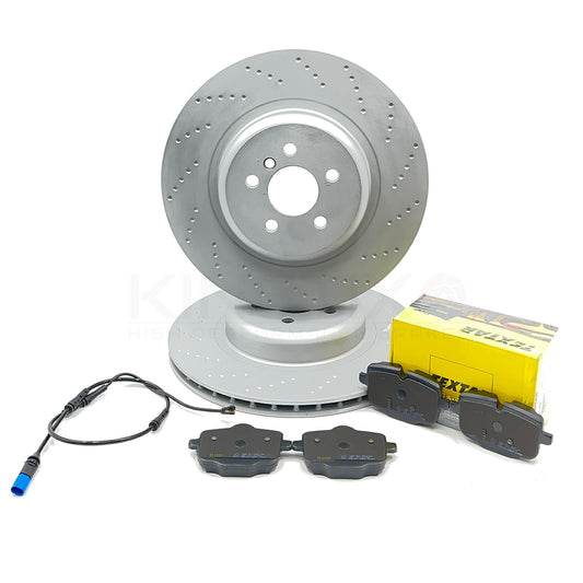 FOR BMW X7 M50d G07 M SPORT REAR BRAKE DISCS TEXTAR PADS 370mm