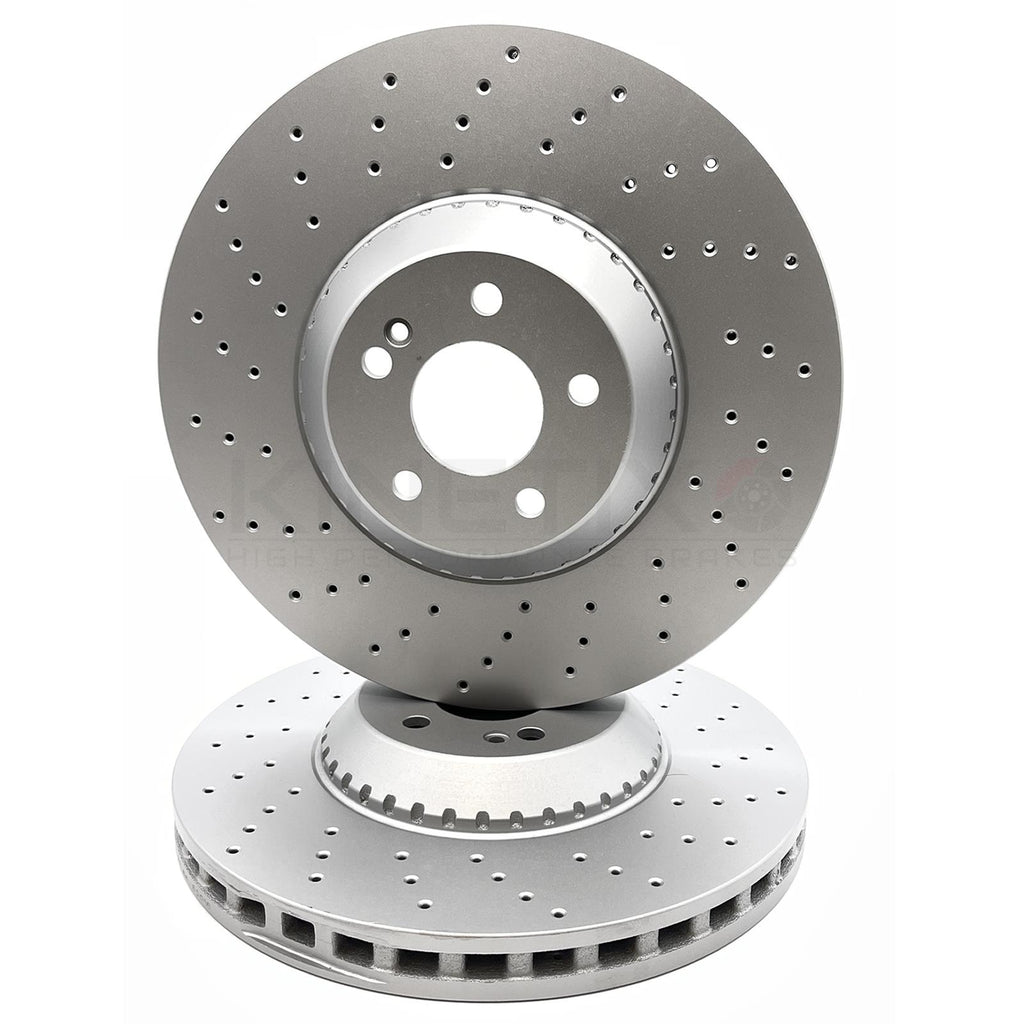 FOR MERCEDES S-CLASS AMG 2013-2020 FRONT DRILLED BRAKE DISCS PAIR 370mm
